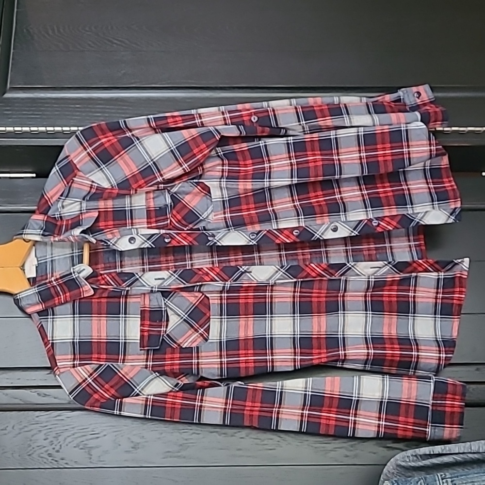 Plaid shirt girls medium